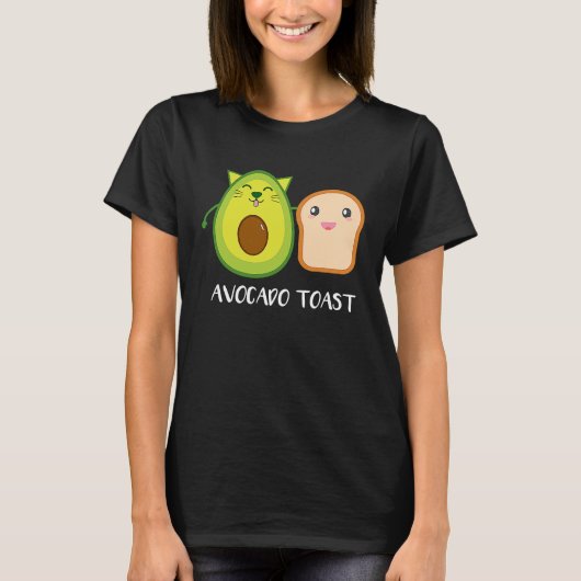 Avocado Toast Healthy Eating Habit Cute Veggie Veg T-shirt (Voorkant)