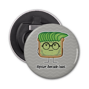 Avocado Toast Hipster-brillen Button Flesopener