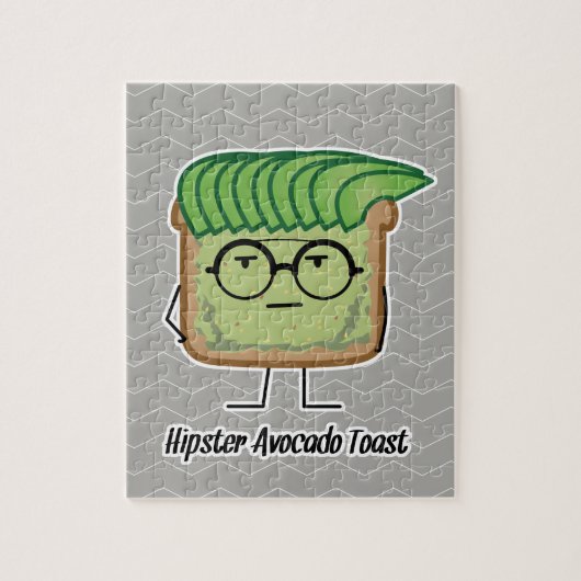 Avocado Toast Hipster-brillen Legpuzzel (Verticaal)