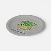 Avocado Toast Hipster-brillen Papieren Bordje (Gekanteld)