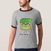 Avocado Toast Hipster-brillen T-shirt (Voorkant)