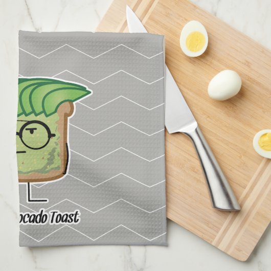 Avocado Toast Hipster-brillen Theedoek (Quarter Fold)