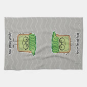 Avocado Toast Hipster-brillen Theedoek (Horizontaal)