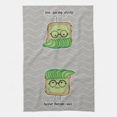 Avocado Toast Hipster-brillen Theedoek (Verticaal)