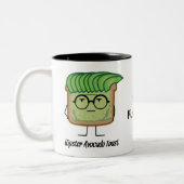 Avocado Toast Hipster-brillen Tweekleurige Koffiemok (Links)