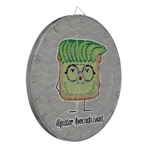 Avocado Toast Hipster-glaashaar Dartbord (Voorkant Links)
