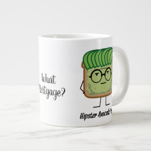 Avocado Toast Hipster-glaashaar Grote Koffiekop