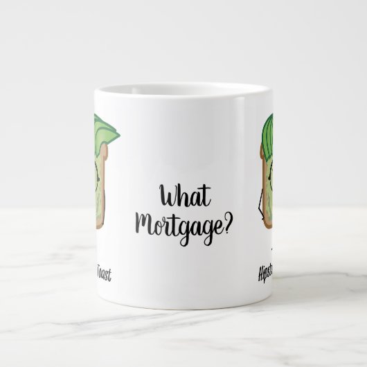 Avocado Toast Hipster-glaashaar Grote Koffiekop (Voorkant)