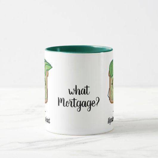 Avocado Toast Hipster-glaashaar Mok (Midden)