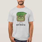 Avocado Toast Hipster-glaashaar T-shirt (Voorkant)