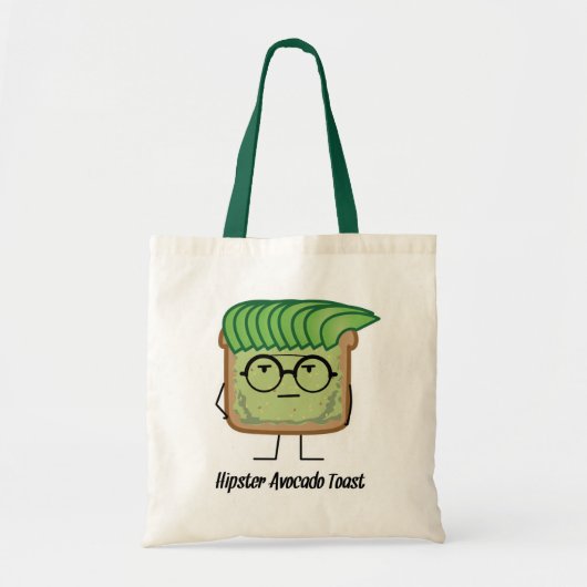 Avocado Toast Hipster-glaashaar Tote Bag (Voorkant)