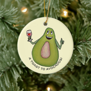 Avocado Toast Keramisch Ornament