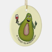 Avocado Toast Keramisch Ornament (Rechts)