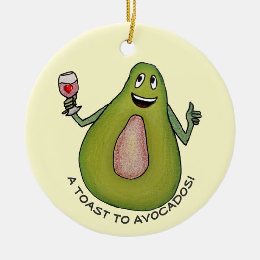 Avocado Toast Keramisch Ornament (Voorkant)