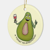 Avocado Toast Keramisch Ornament (Links)