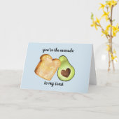 Avocado toast liefhebbers jubileum liefde valentij kaart (Gele Bloem)