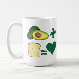Avocado + Toast = Love Foodie for Pair Heart Koffiemok