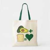Avocado + Toast = Love Foodie for Pair Heart Tote Bag (Voorkant)