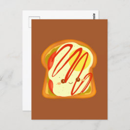 Avocado toast met ei en tomaat briefkaart