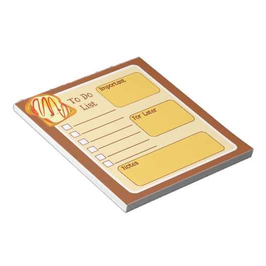 Avocado toast met ei en tomaat notitieblok (Schuin)