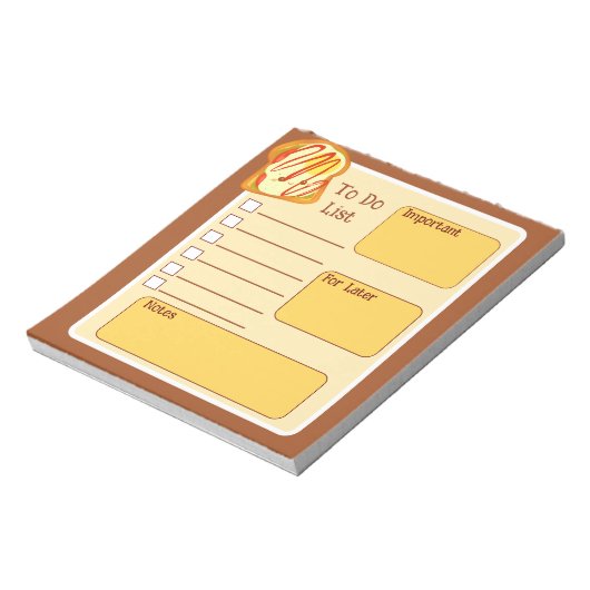 Avocado toast met ei en tomaat notitieblok (Linkerzijde)