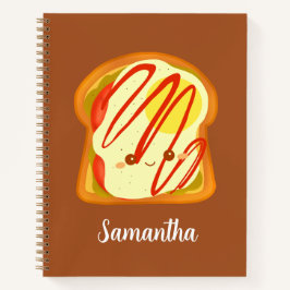 Avocado toast met ei en tomaat notitieboek