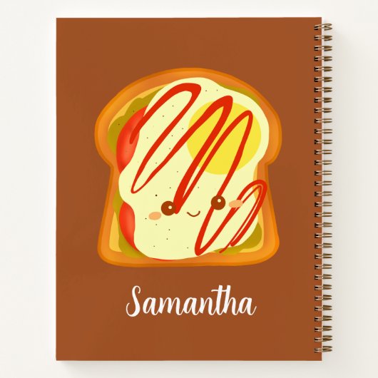 Avocado toast met ei en tomaat notitieboek (Achterkant)