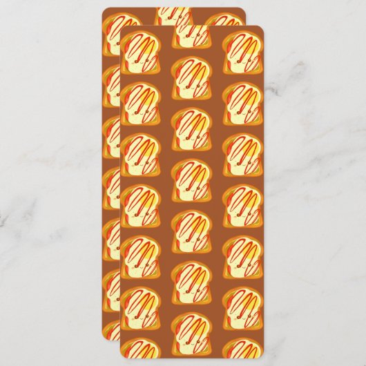 Avocado toast met ei en tomaat platte Kaart (Voorkant / Achterkant)