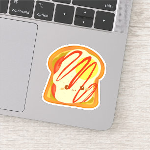 Avocado toast met ei en tomaat sticker