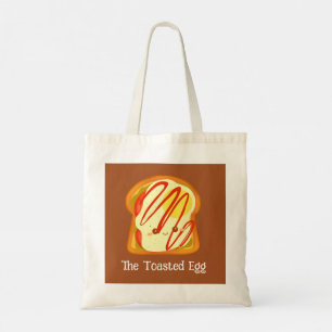 Avocado toast met ei en tomaat tote bag