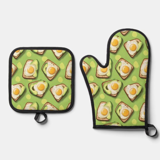 Avocado Toast Ovenwant & Pannenlap Set (Voorkant)