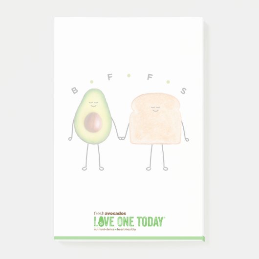 Avocado Toast Post-it® notes, 4 x 6 inch Post-it N Notes (Voorkant)