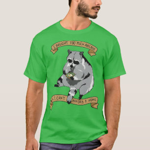 Avocado toast raccoon t-shirt
