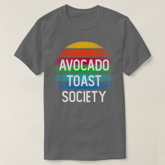 Avocado toast society t-shirt (Design voorkant)