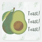 Avocado Toast Sticker – Funny “Toast! Toast! Toast (Voorkant)