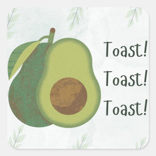 Avocado Toast Sticker – Funny “Toast! Toast! Toast (Voorkant)