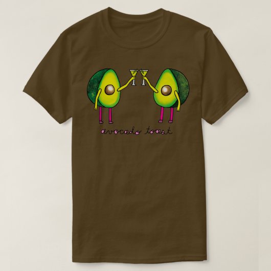 avocado toast sticker t-shirt (Design voorkant)