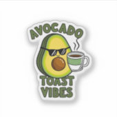 Avocado Toast Vibes Sticker (Voorkant)