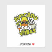 Avocado Toast Vibes Sticker (Vel)