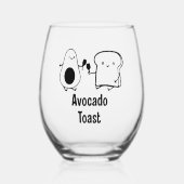 avocado toast wijnglas wijnglas zonder voet (Voorkant)