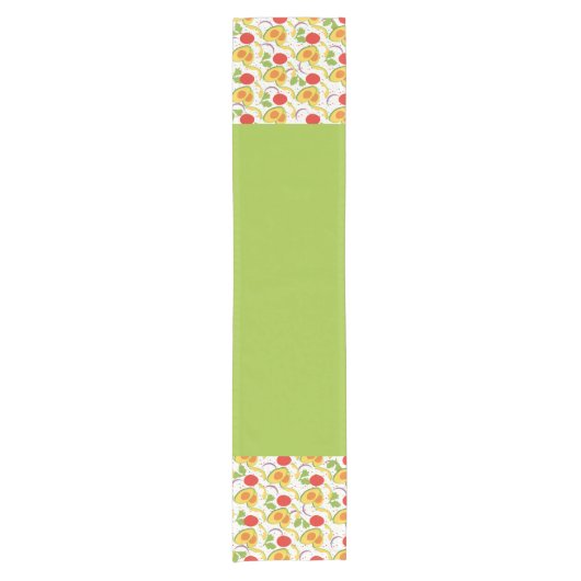 Avocado Tomato Salad Greenery Pattern Korte Tafelloper (Voorkant)