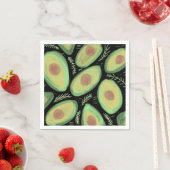 Avocado Tomato Salad Greenery Pattern Servet (Insitu)