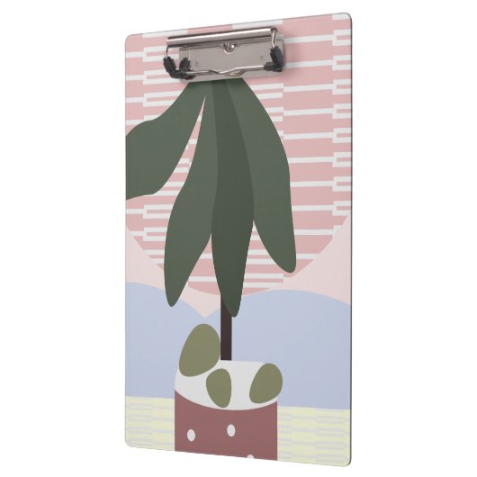 Avocado Tree Blush Muted Geometric Klembord (Links)