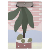 Avocado Tree Blush Muted Geometric Klembord (Voorkant)