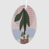 Avocado Tree Blush Muted Geometric Pink Green Ornament (voorkant)