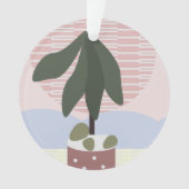 Avocado Tree Blush Muted Geometric Pink Green Ornament (voorkant)