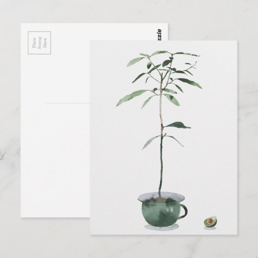 Avocado Tree Briefkaart (Voorkant / Achterkant)