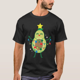 Avocado Tree Funny Cool Vegan Vegetarian Kerstmis T-shirt