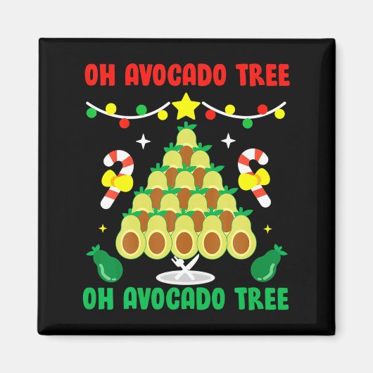 Avocado Tree Funny Food Vegan Christmas Gift  Magneet (Voorkant)