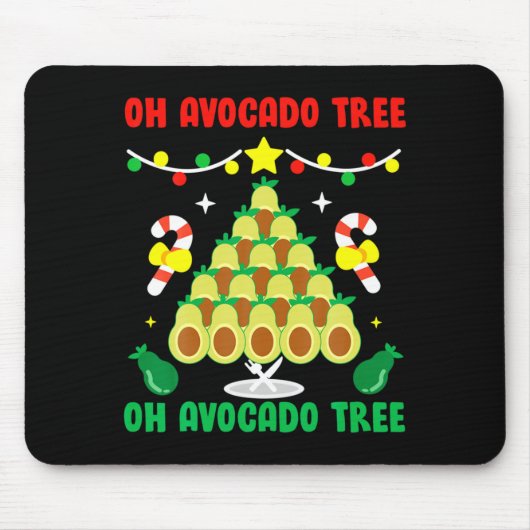 Avocado Tree Funny Food Vegan Christmas Gift  Muismat (Voorkant)